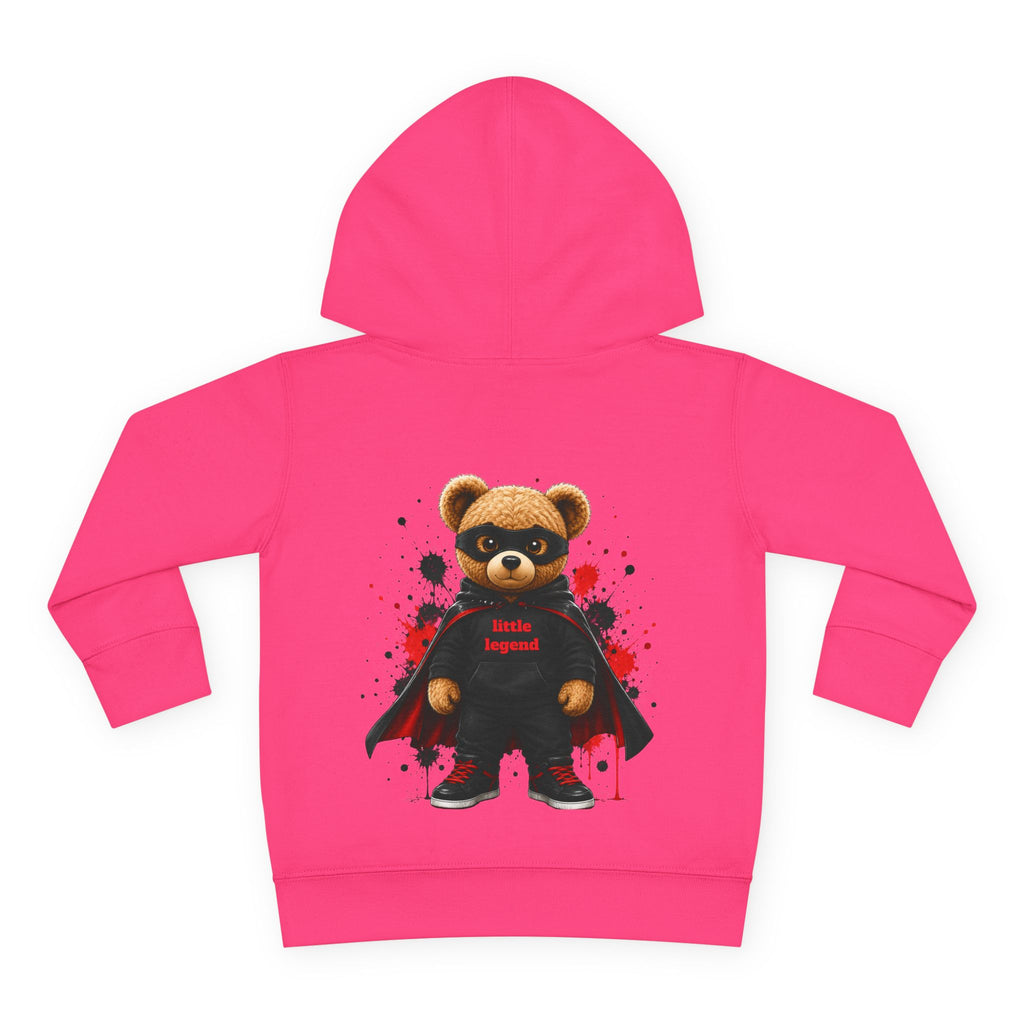 Toddler Hoodie — "Dad Heart" Superhero Bear Pullover
