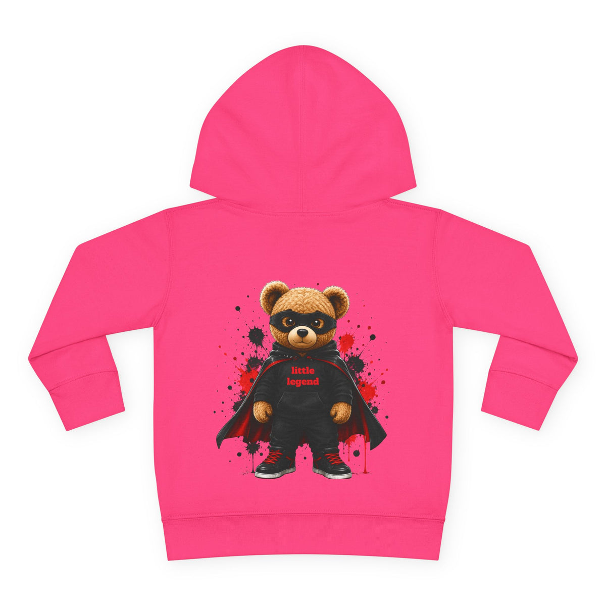 Toddler Hoodie — "Dad Heart" Superhero Bear Pullover