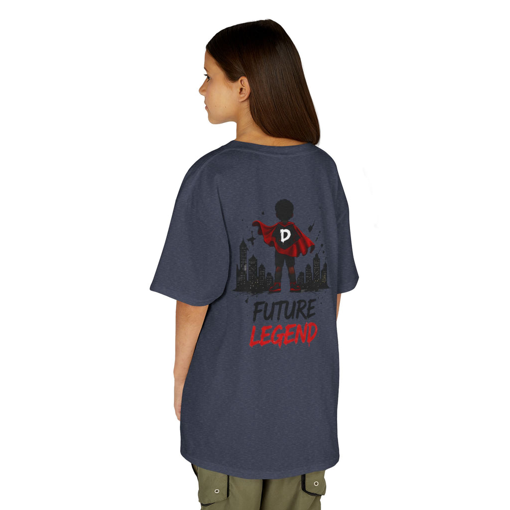 Kids Tee — "Strong Brave Loved" Front & "Future Legend" Superhero Back