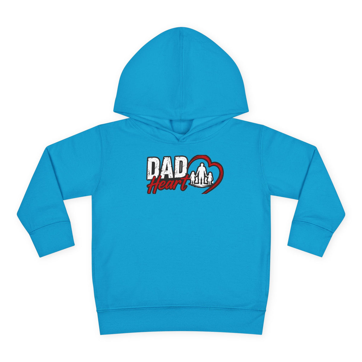 Toddler Hoodie — "Dad Heart" Superhero Bear Pullover