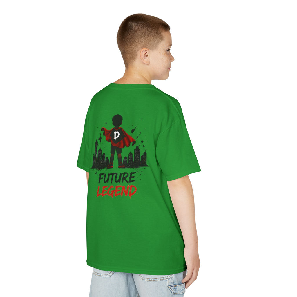 Kids Tee — "Strong Brave Loved" Front & "Future Legend" Superhero Back