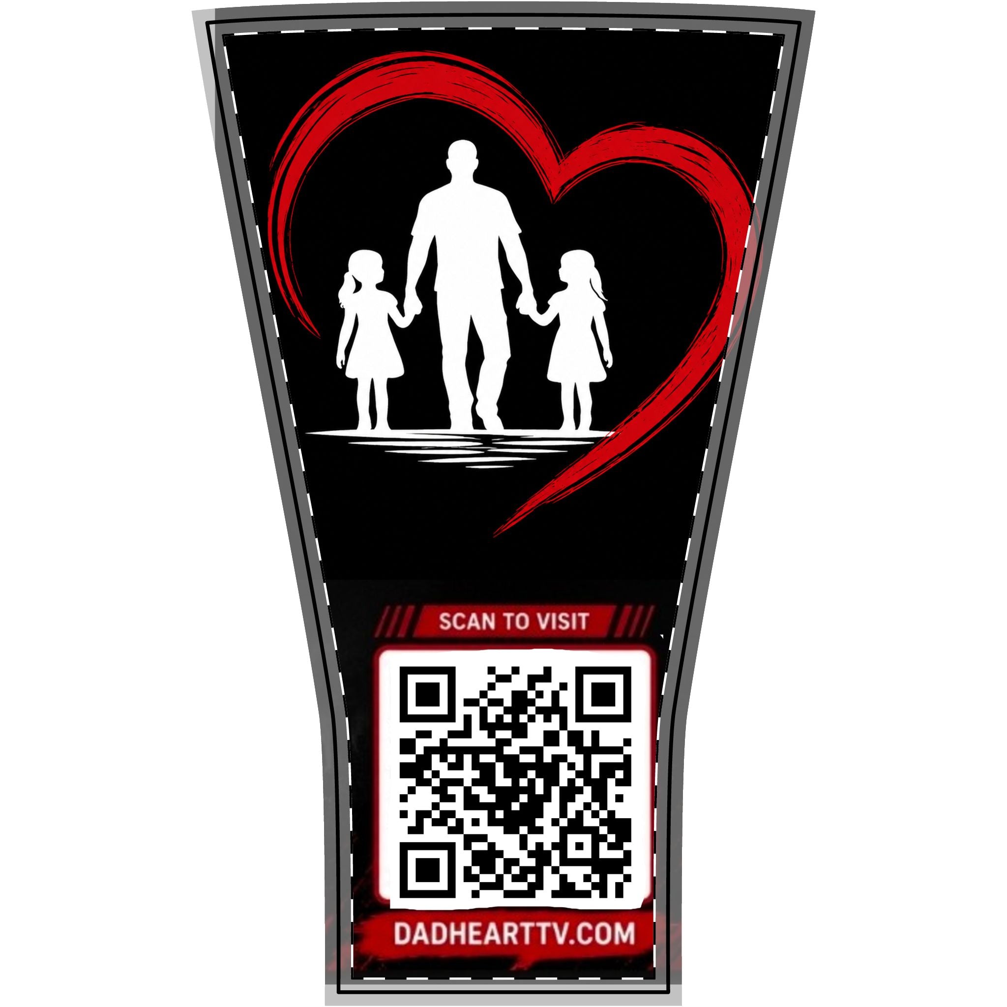 Dad Heart Arm Sleeve — "Full Custody. Full Heart." Father-Daughter Tribute Sleeve