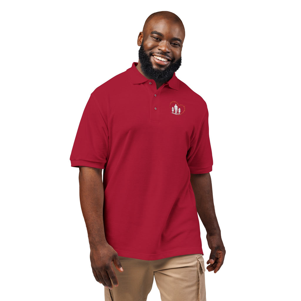 Embroidered Heart Polo Shirt