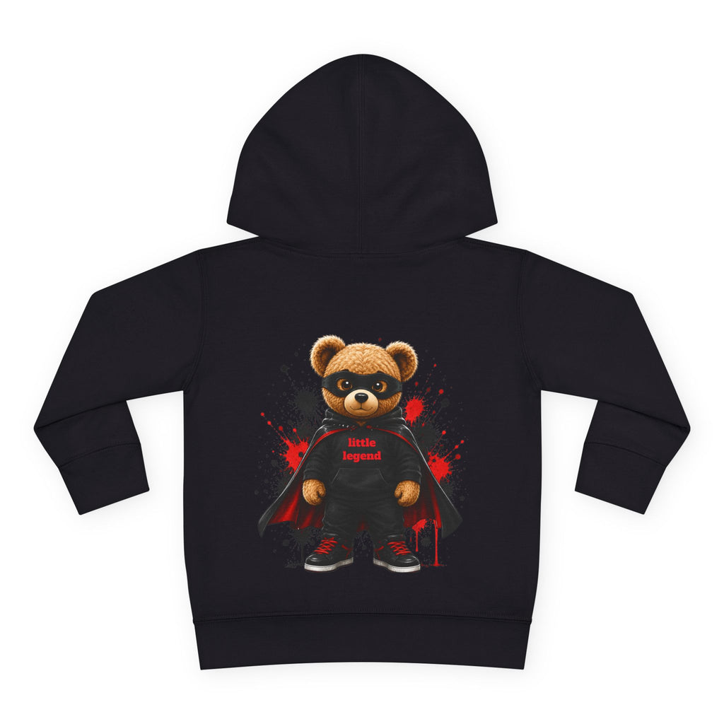 Toddler Hoodie — "Dad Heart" Superhero Bear Pullover