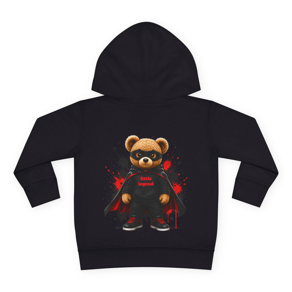Toddler Hoodie — "Dad Heart" Superhero Bear Pullover