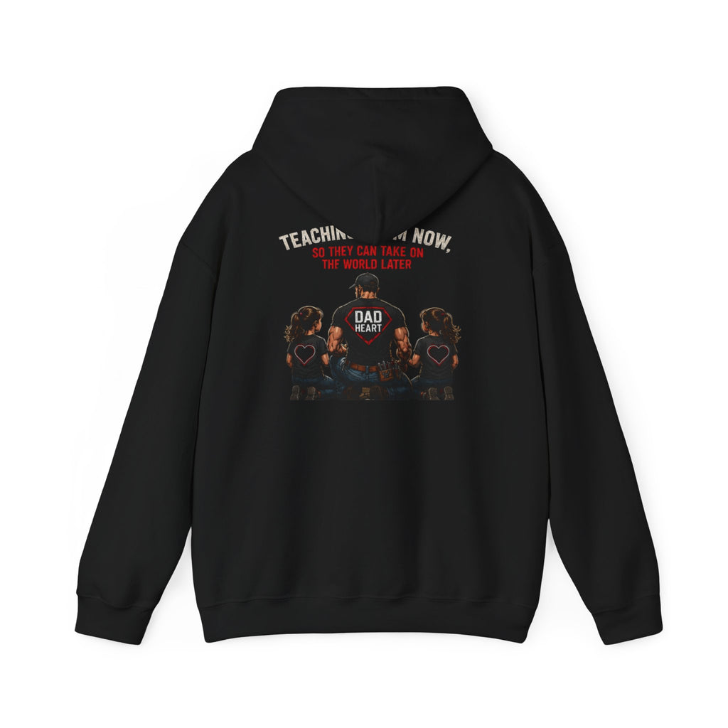 Dad Life Hoodie — 'Dad Heart' Father & Kids Matching Hoodie, 'Teach Them Now' Family Father's Day Gift