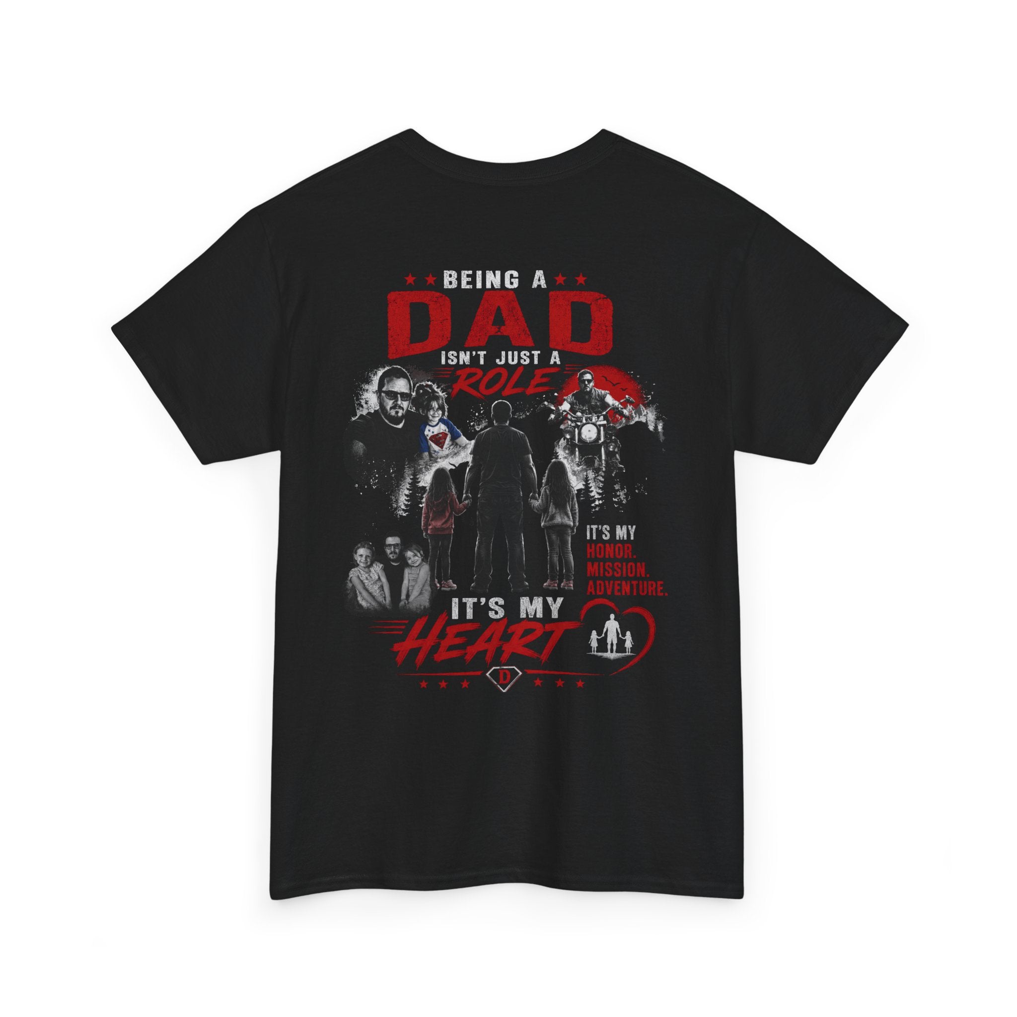 Dad Role T‑Shirt - "Being a Dad is My Honor, It's My Heart" Family Father's Day Tee