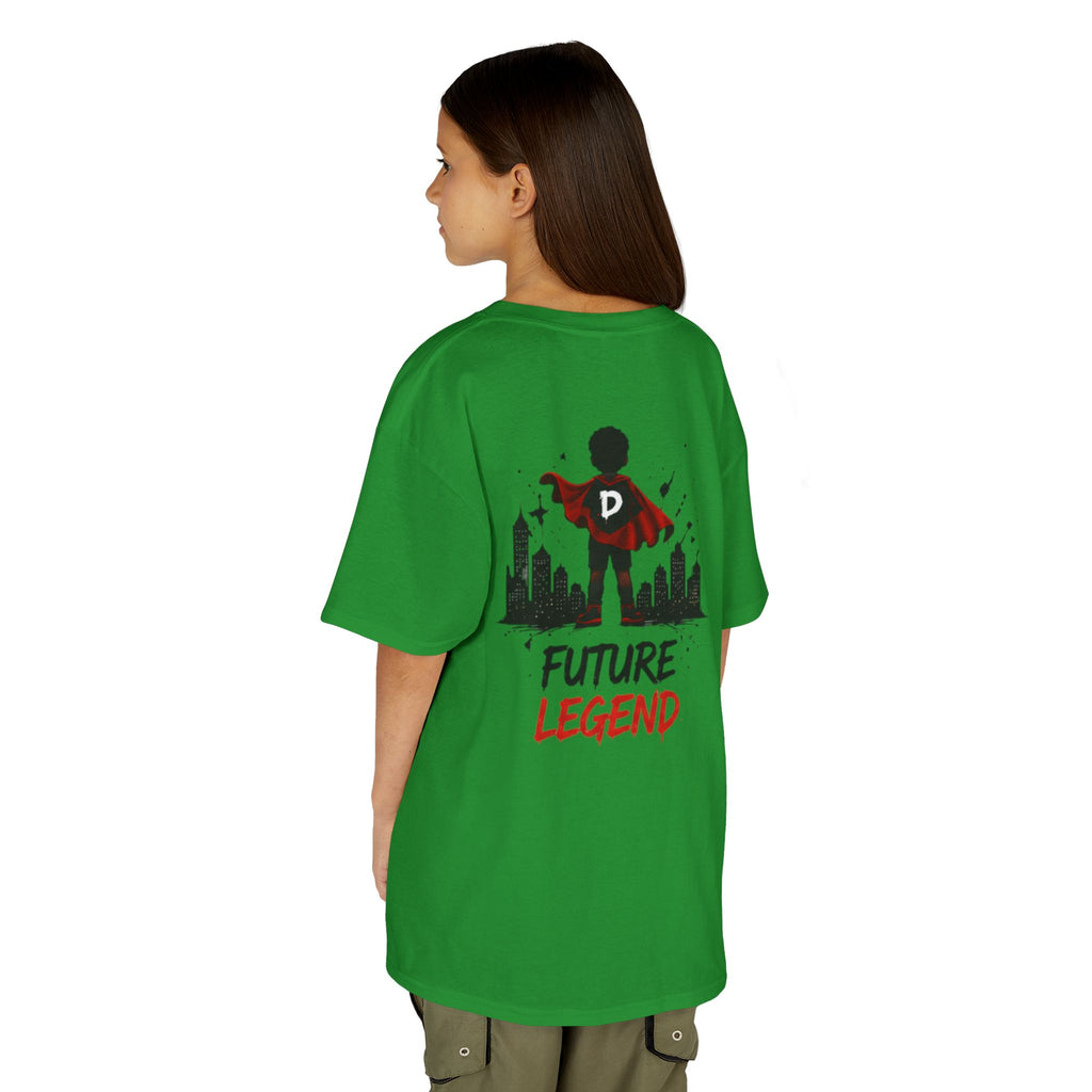 Kids Tee — "Strong Brave Loved" Front & "Future Legend" Superhero Back