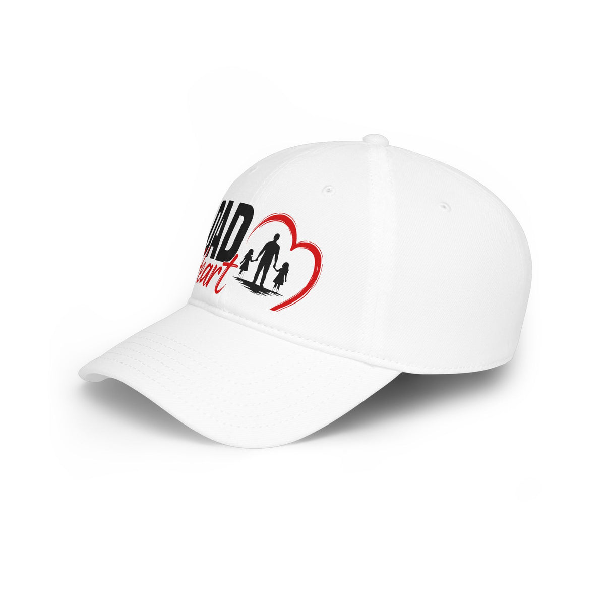 Dad Heart Baseball Cap — Father & Family Embroidered Low Profile Hat