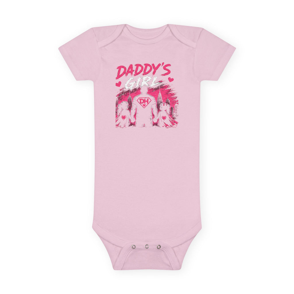 Daddy's Girl Strong Brave Loved Baby Onesie — Newborn Short Sleeve Bodysuit