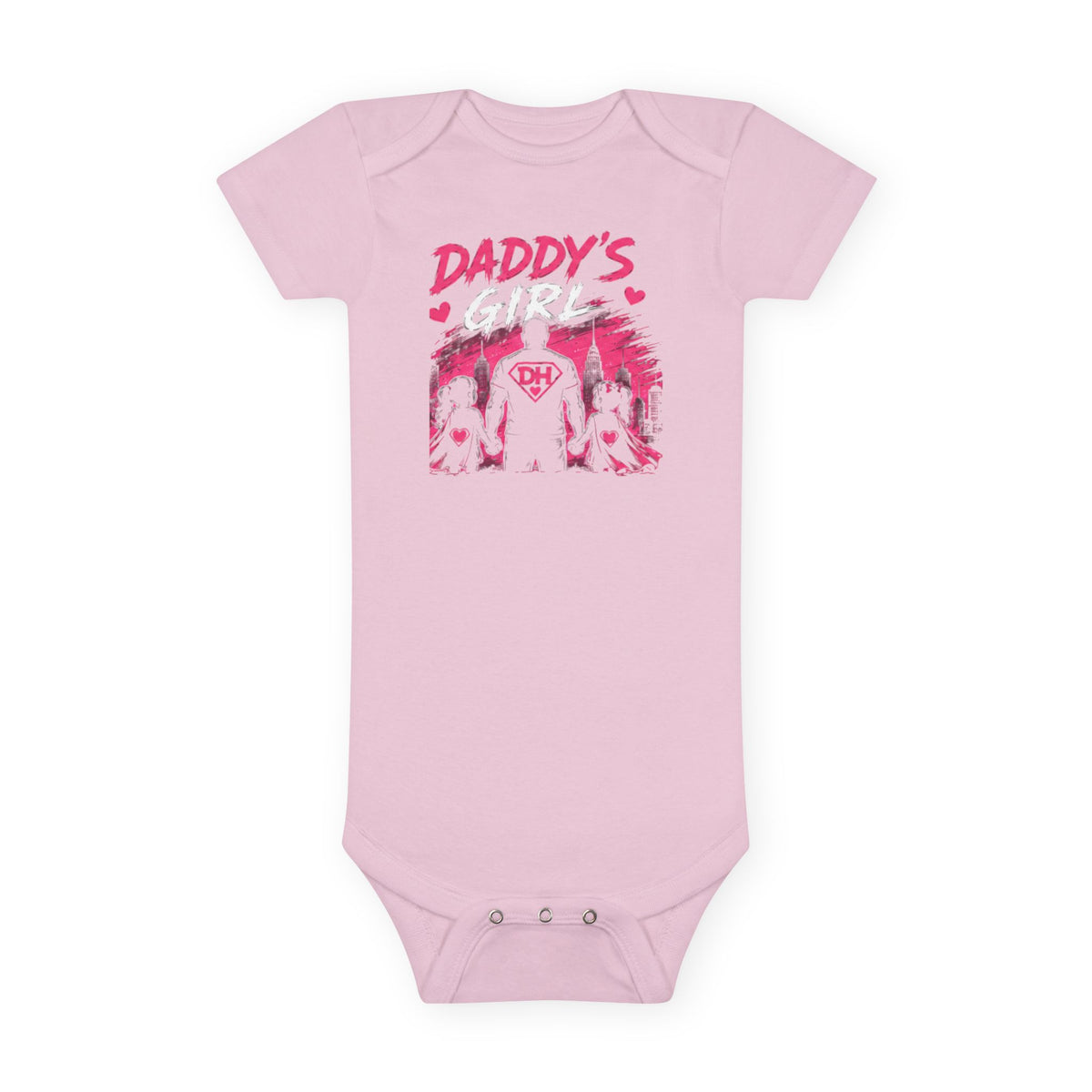 Daddy's Girl Strong Brave Loved Baby Onesie — Newborn Short Sleeve Bodysuit