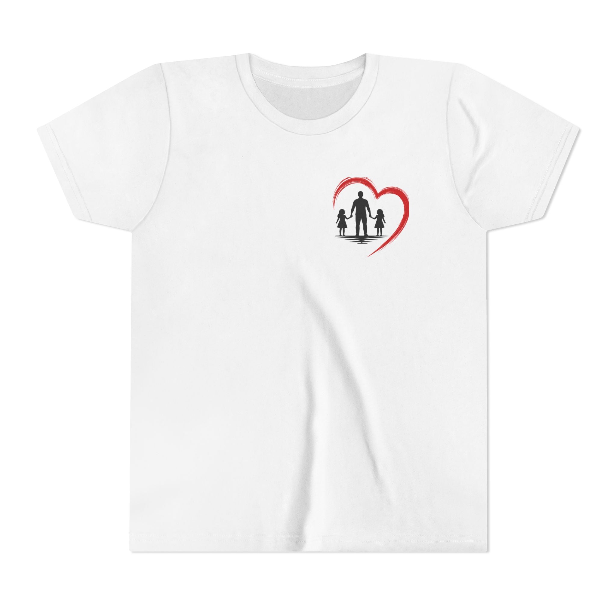 Youth Tee — “Dad Heart” Father & Kids Heart Graphic Shirt