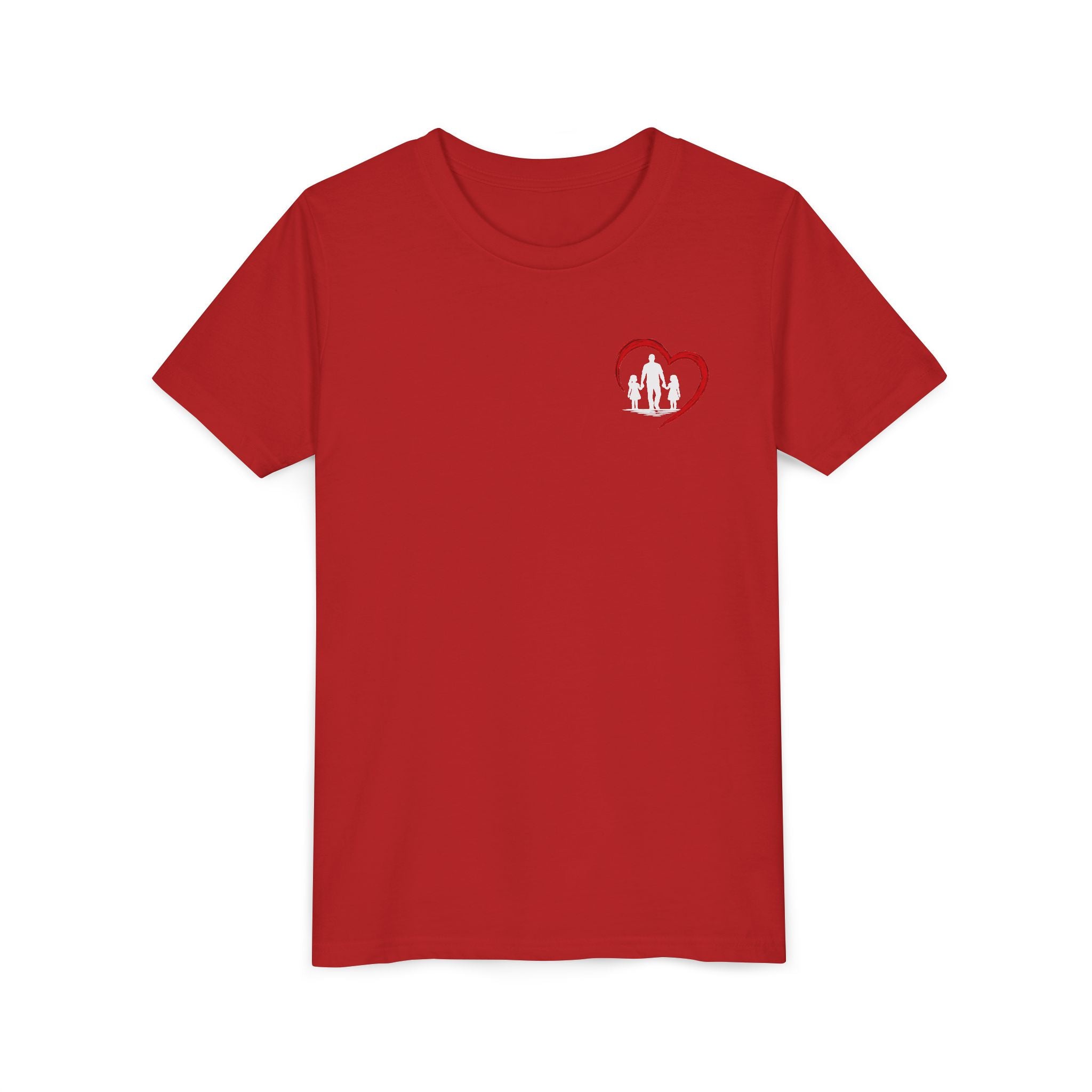 Youth Tee — “Dad Heart” Father & Kids Heart Graphic Shirt