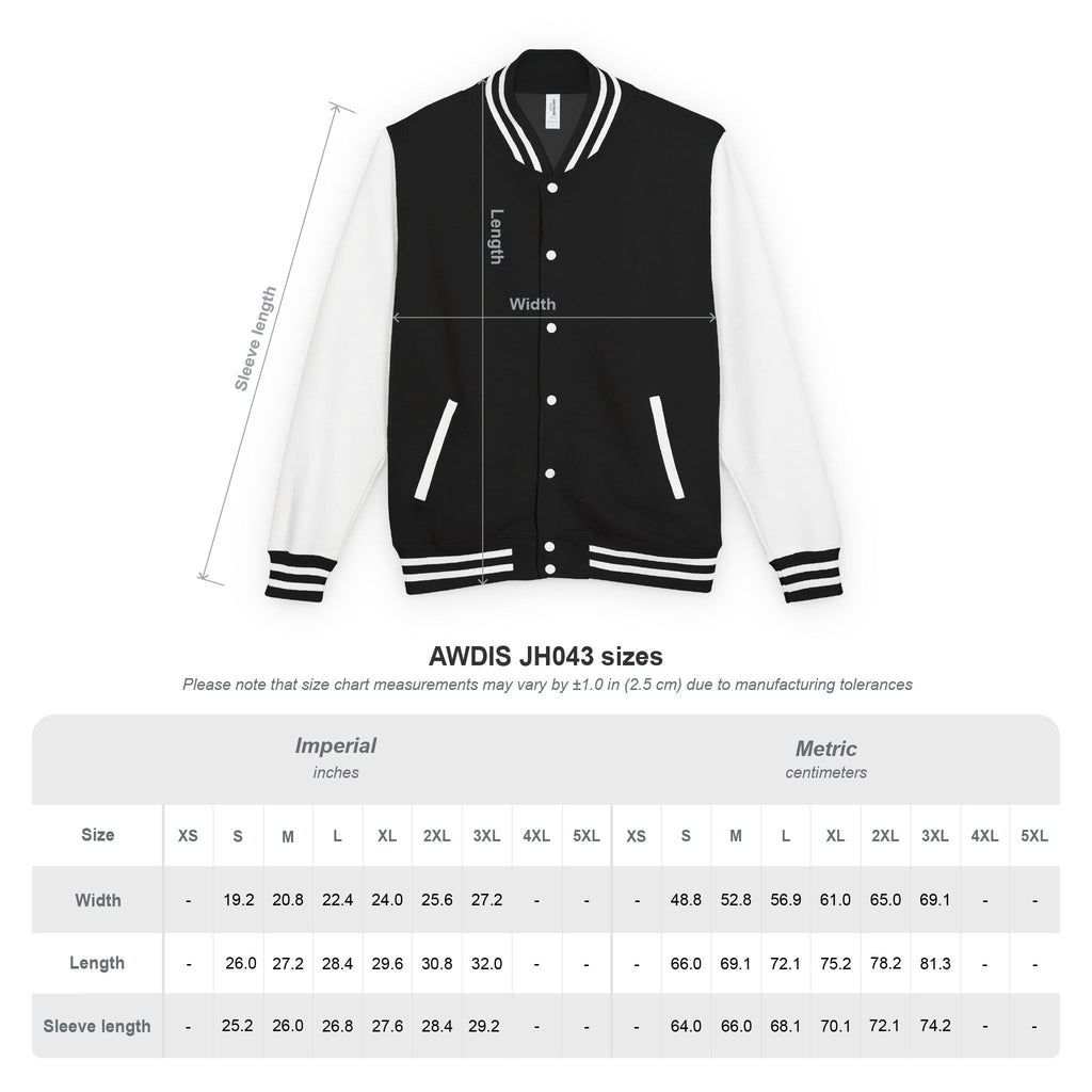 Letterman Jacket — 'Dad' Retro Heart Emblem & Gothic Family Crest Back Design