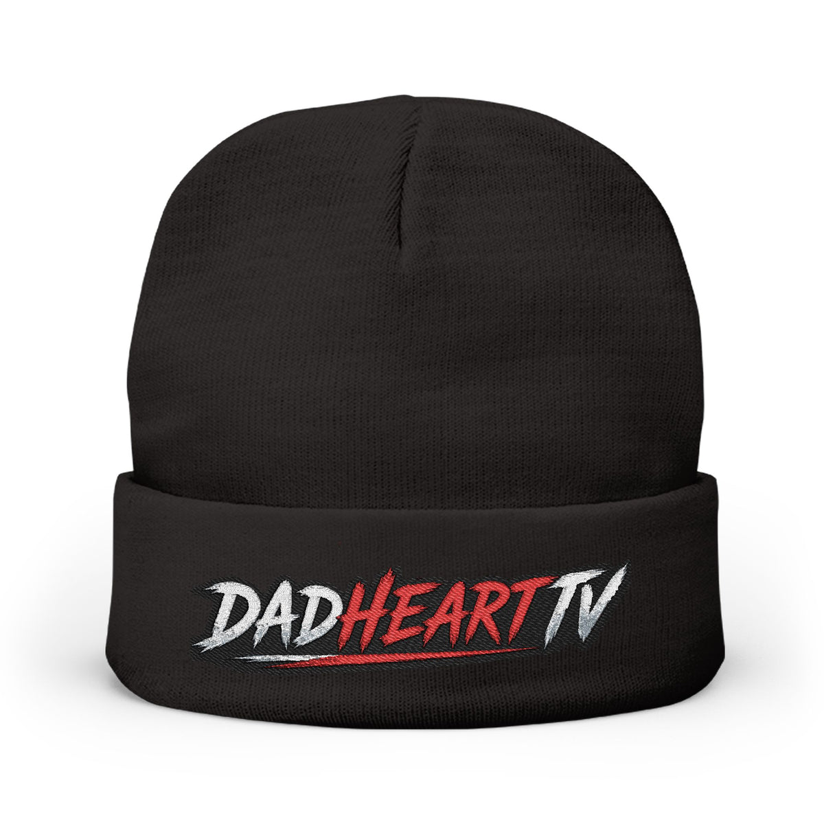 Dadheart TV Embroidered Knit Beanie