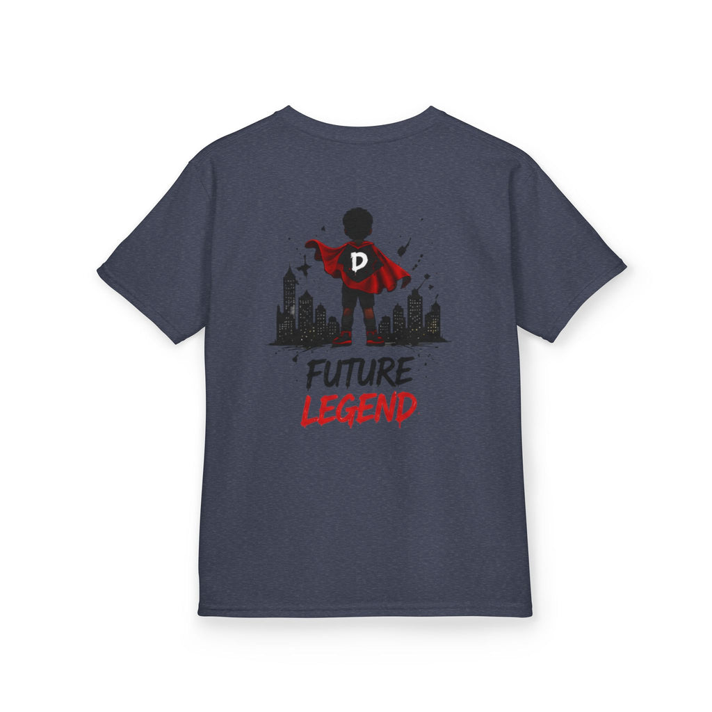 Kids Tee — "Strong Brave Loved" Front & "Future Legend" Superhero Back