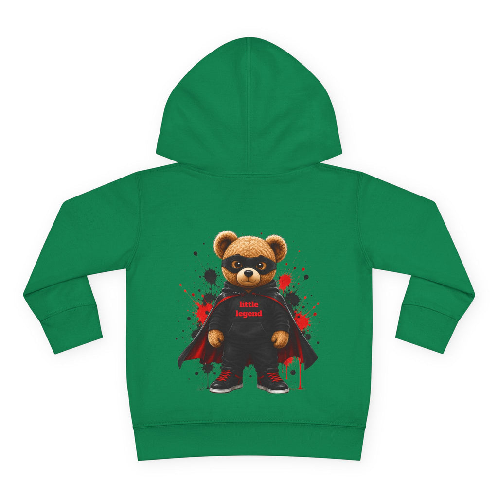Toddler Hoodie — "Dad Heart" Superhero Bear Pullover