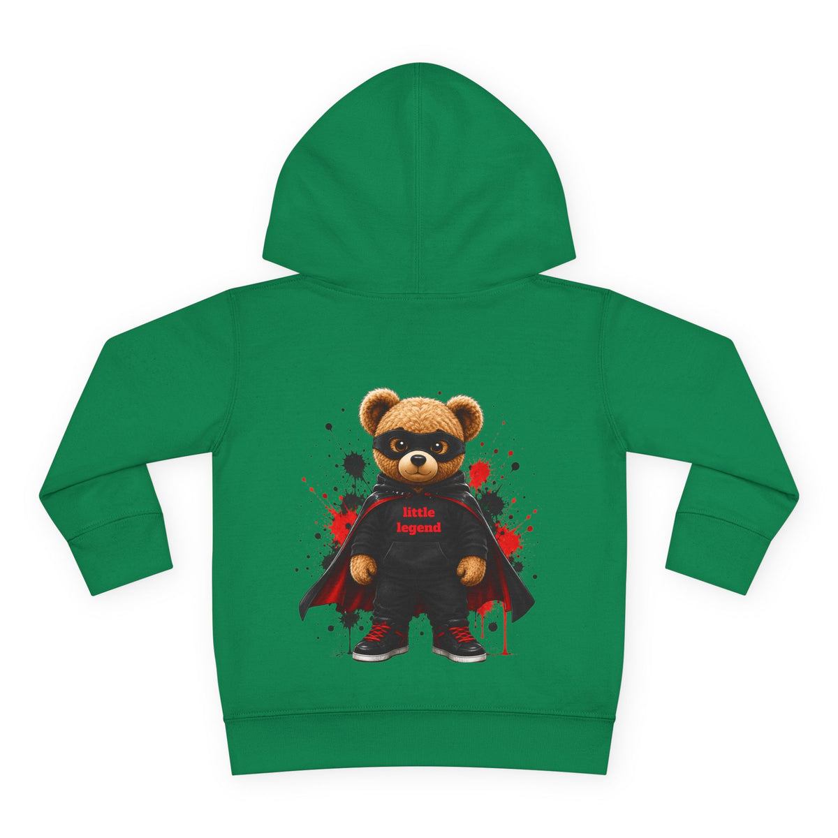 Toddler Hoodie — "Dad Heart" Superhero Bear Pullover