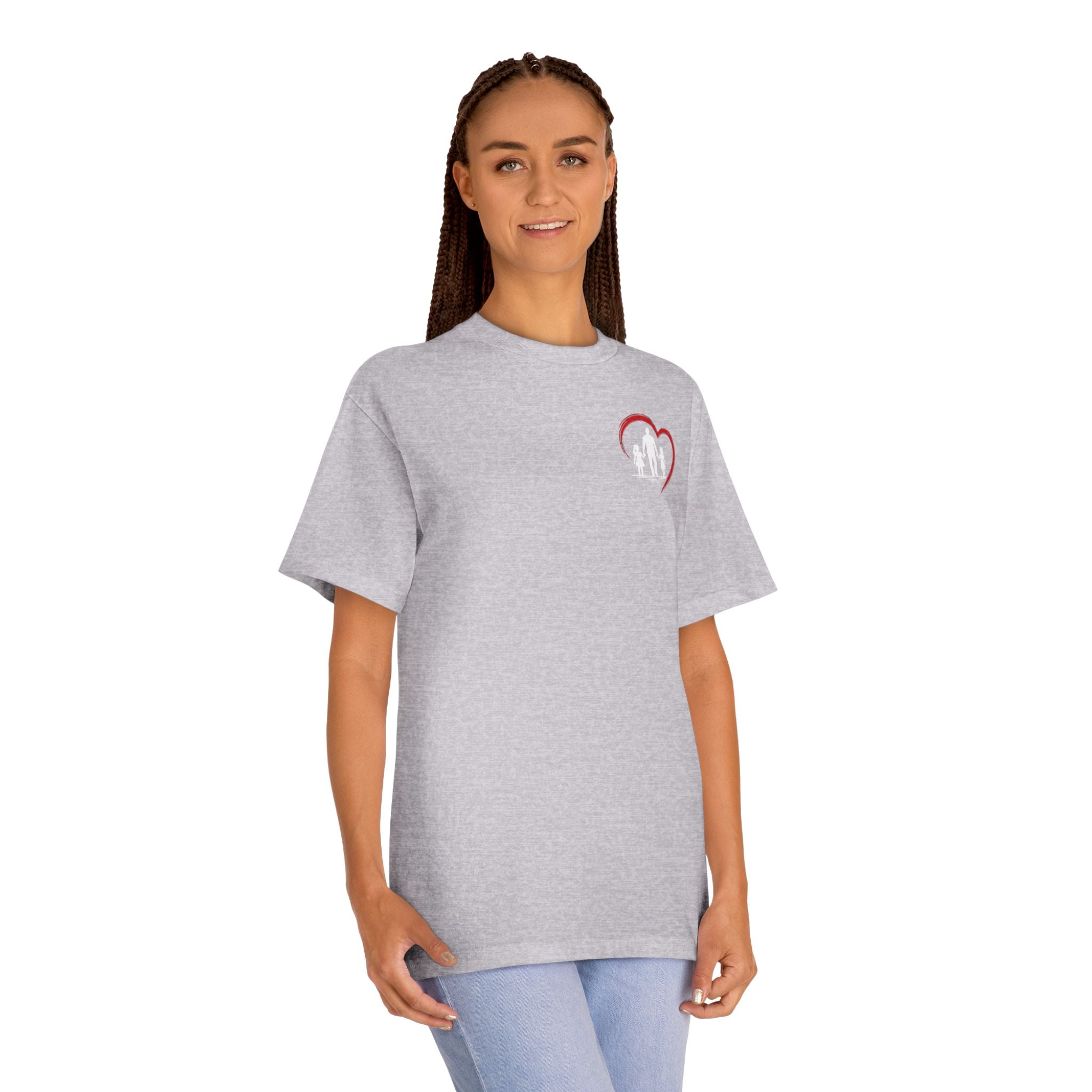Dad Heart T‑Shirt — Proud Father Tee for Raising Daughters, Family & Outdoor Dad Gift