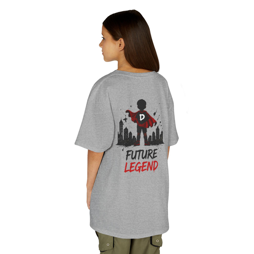Kids Tee — "Strong Brave Loved" Front & "Future Legend" Superhero Back