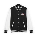 Letterman Jacket — 'Dad' Retro Heart Emblem & Gothic Family Crest Back Design