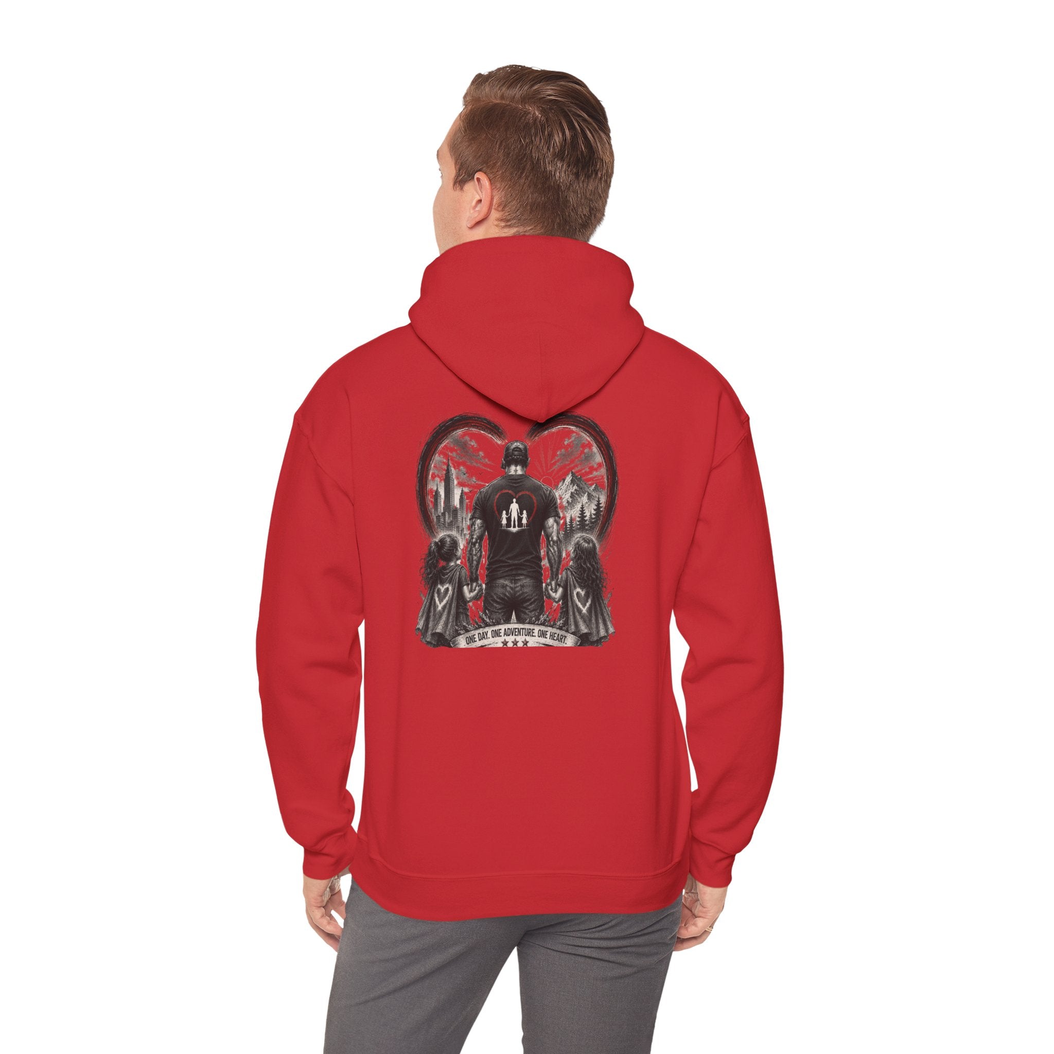 Dad Life Hoodie — 'Dad Heart' Father & Kids Matching Hoodie, 'Teach Them Now' Family Father's Day Gift