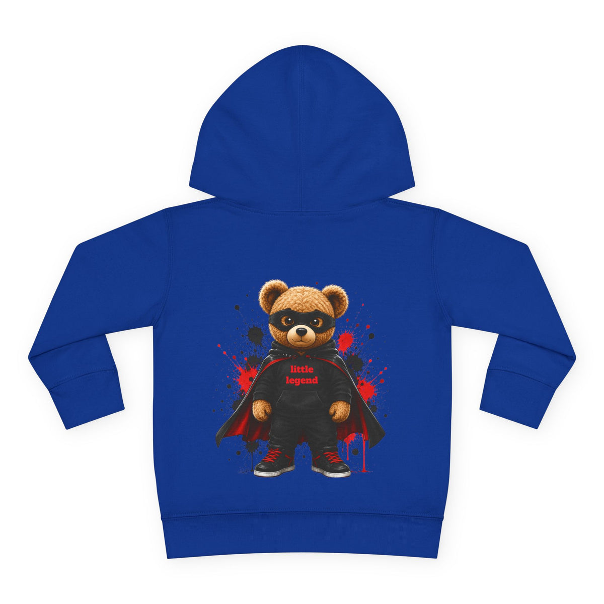 Toddler Hoodie — "Dad Heart" Superhero Bear Pullover