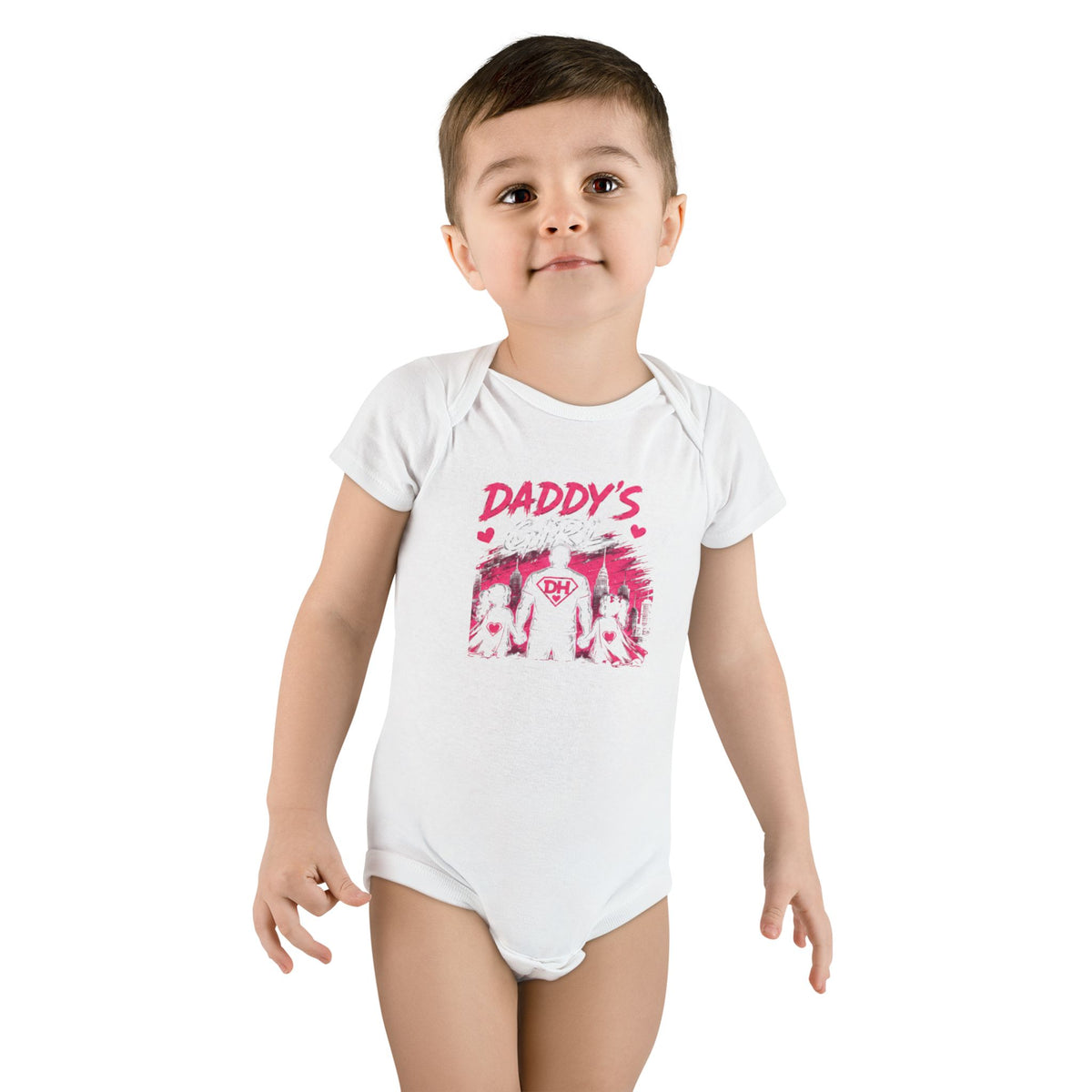 Daddy's Girl Strong Brave Loved Baby Onesie — Newborn Short Sleeve Bodysuit