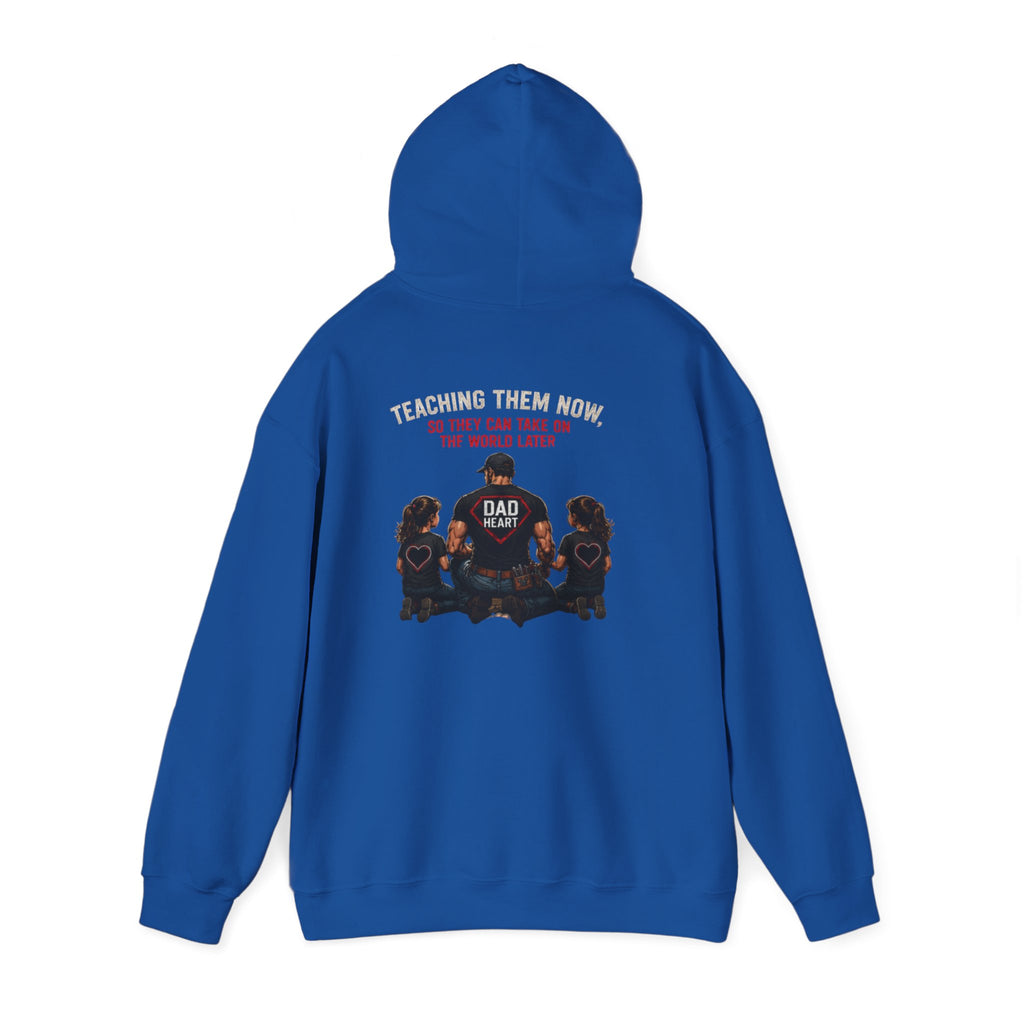 Dad Life Hoodie — 'Dad Heart' Father & Kids Matching Hoodie, 'Teach Them Now' Family Father's Day Gift