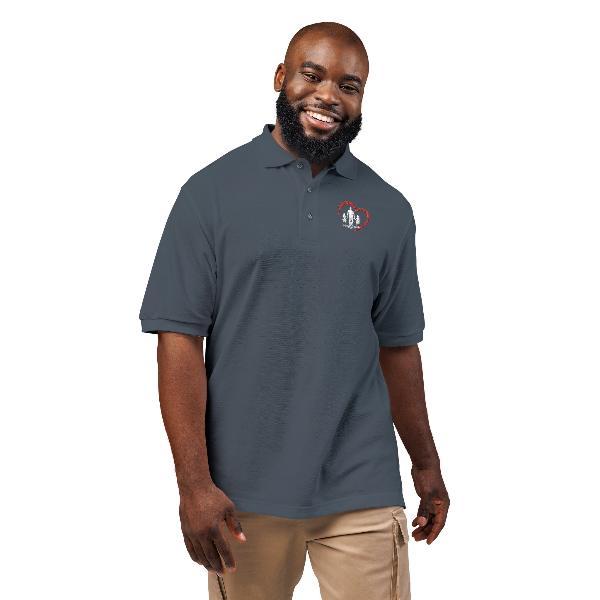 Embroidered Heart Polo Shirt