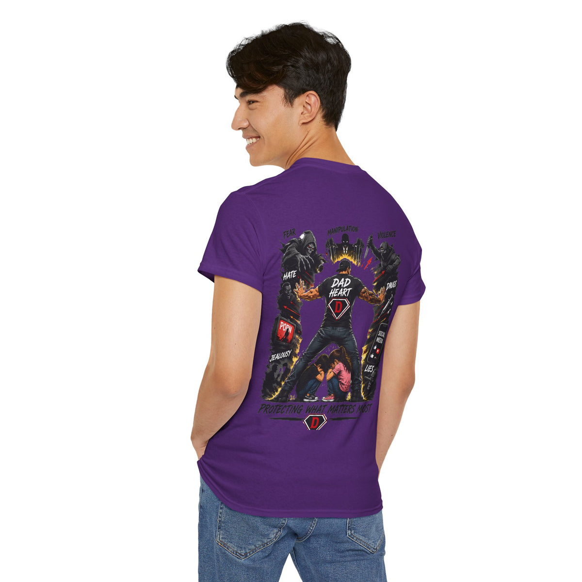 Dad Heart T-Shirt — Protecting What Matters Most Father’s Day Tee