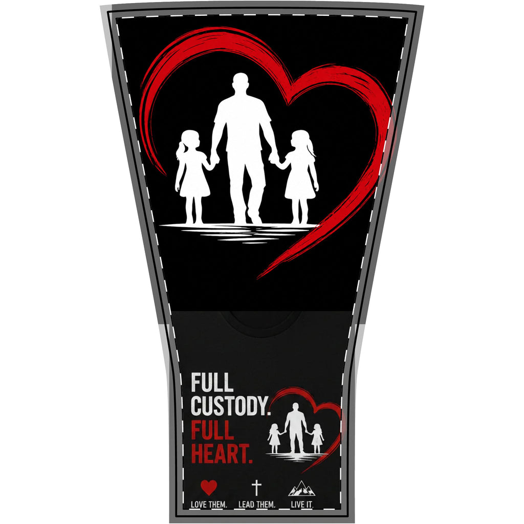 Dad Heart Arm Sleeve — "Full Custody. Full Heart." Father-Daughter Tribute Sleeve
