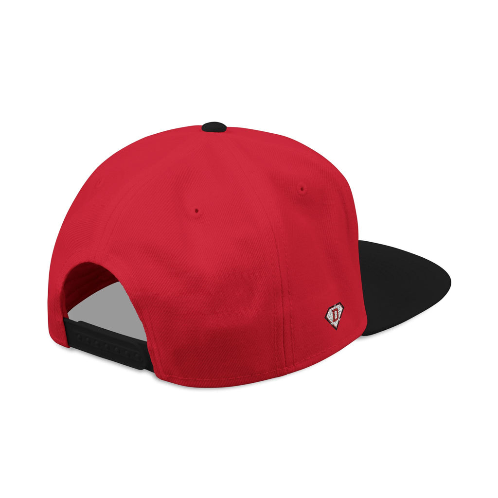 Embroidered Snapback Hat — Red Heart & Band Logo
