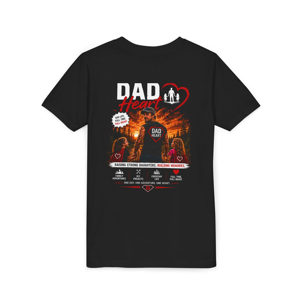 Youth Tee — “Dad Heart” Father & Kids Heart Graphic Shirt