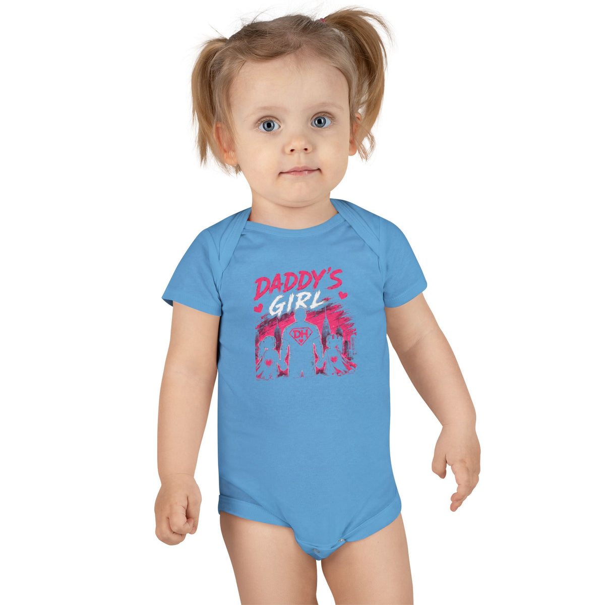 Daddy's Girl Strong Brave Loved Baby Onesie — Newborn Short Sleeve Bodysuit