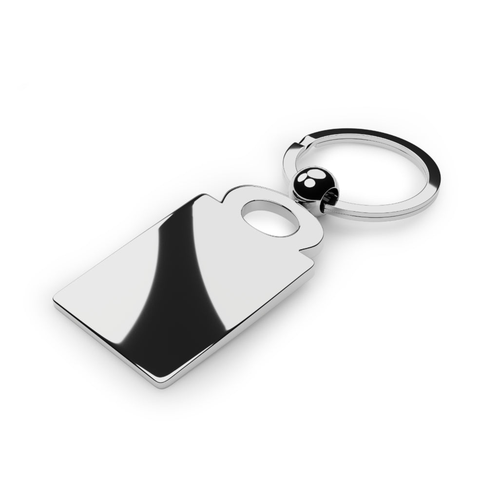 Dad Heart Tattoo Rectangle Keyring — Personalized Dad Gift for Father’s Day
