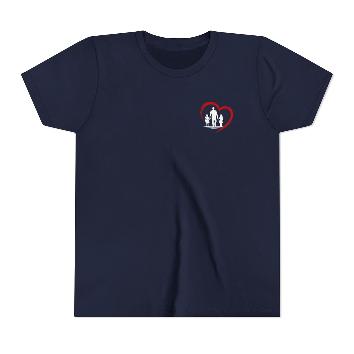 Youth Tee — “Dad Heart” Father & Kids Heart Graphic Shirt