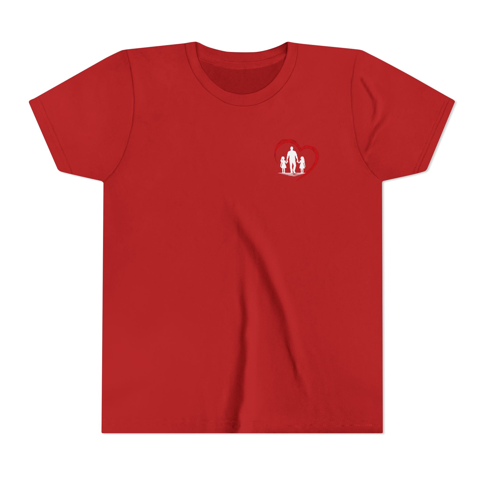 Youth Tee — “Dad Heart” Father & Kids Heart Graphic Shirt