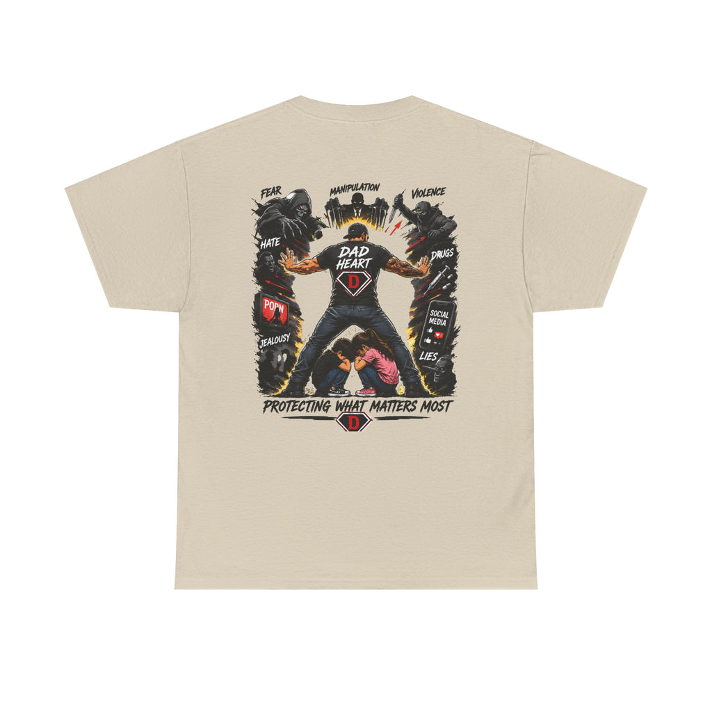 Dad Heart T-Shirt — Protecting What Matters Most Father’s Day Tee