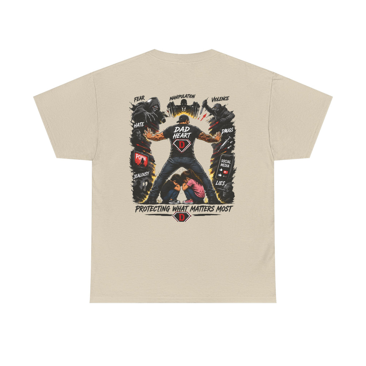 Dad Heart T-Shirt — Protecting What Matters Most Father’s Day Tee