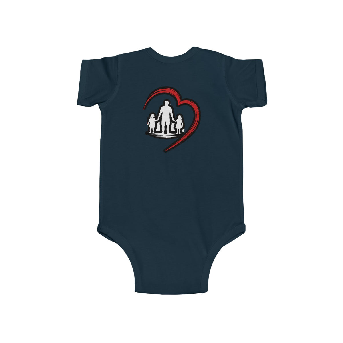 Baby Bodysuit - Superhero Teddy Bear with Heart Family Graphic