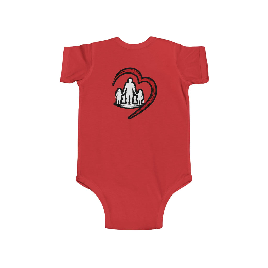 Baby Bodysuit - Superhero Teddy Bear with Heart Family Graphic