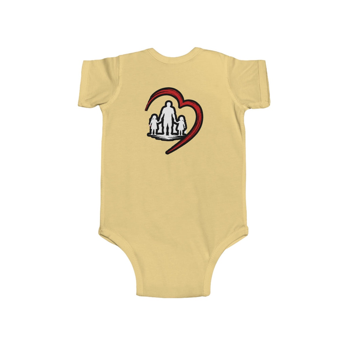 Baby Bodysuit - Superhero Teddy Bear with Heart Family Graphic