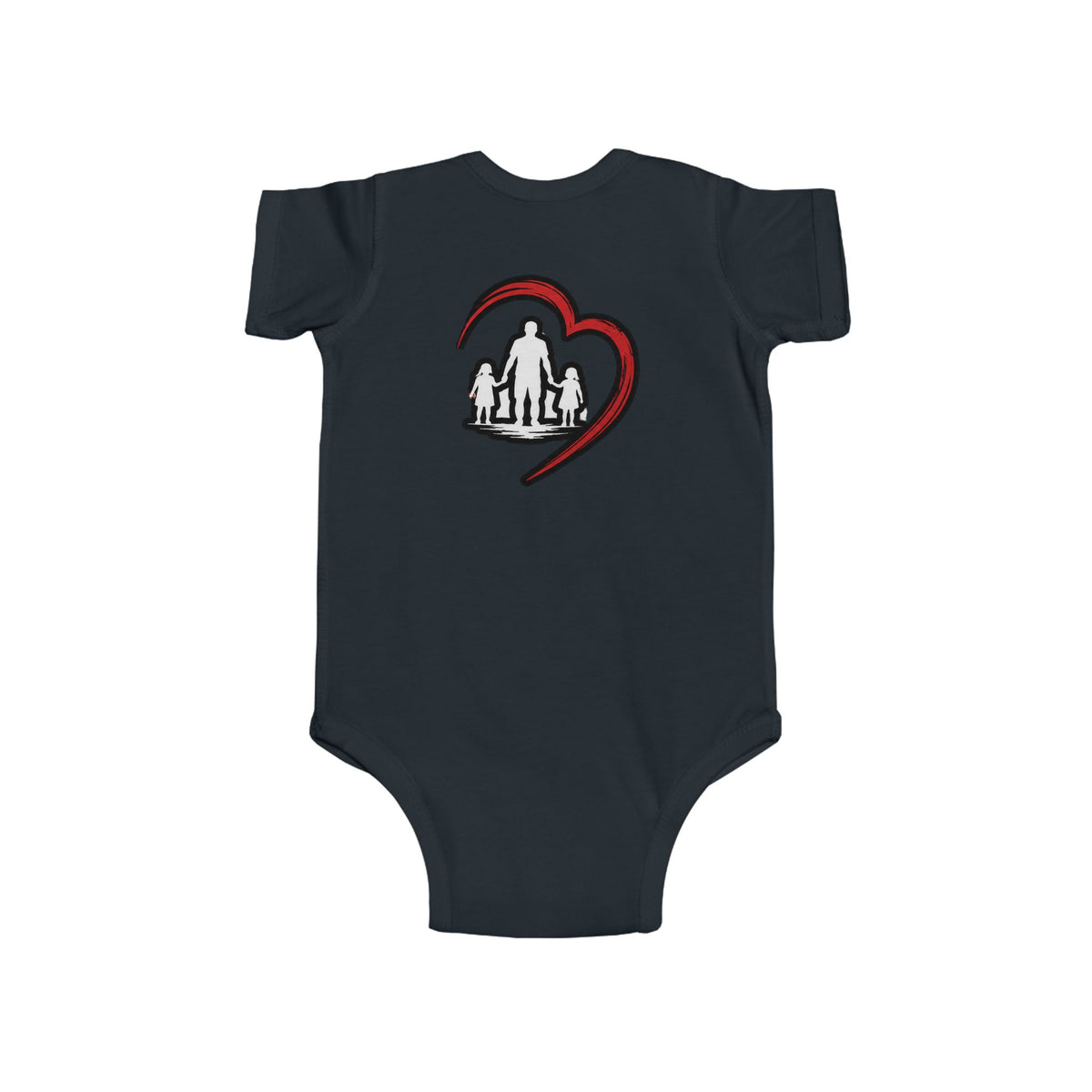 Baby Bodysuit - Superhero Teddy Bear with Heart Family Graphic
