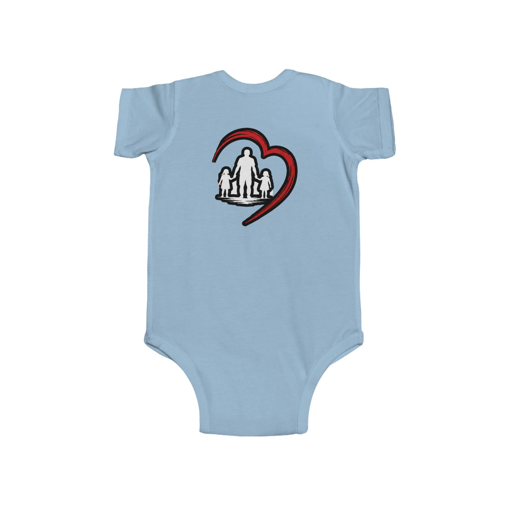 Baby Bodysuit - Superhero Teddy Bear with Heart Family Graphic