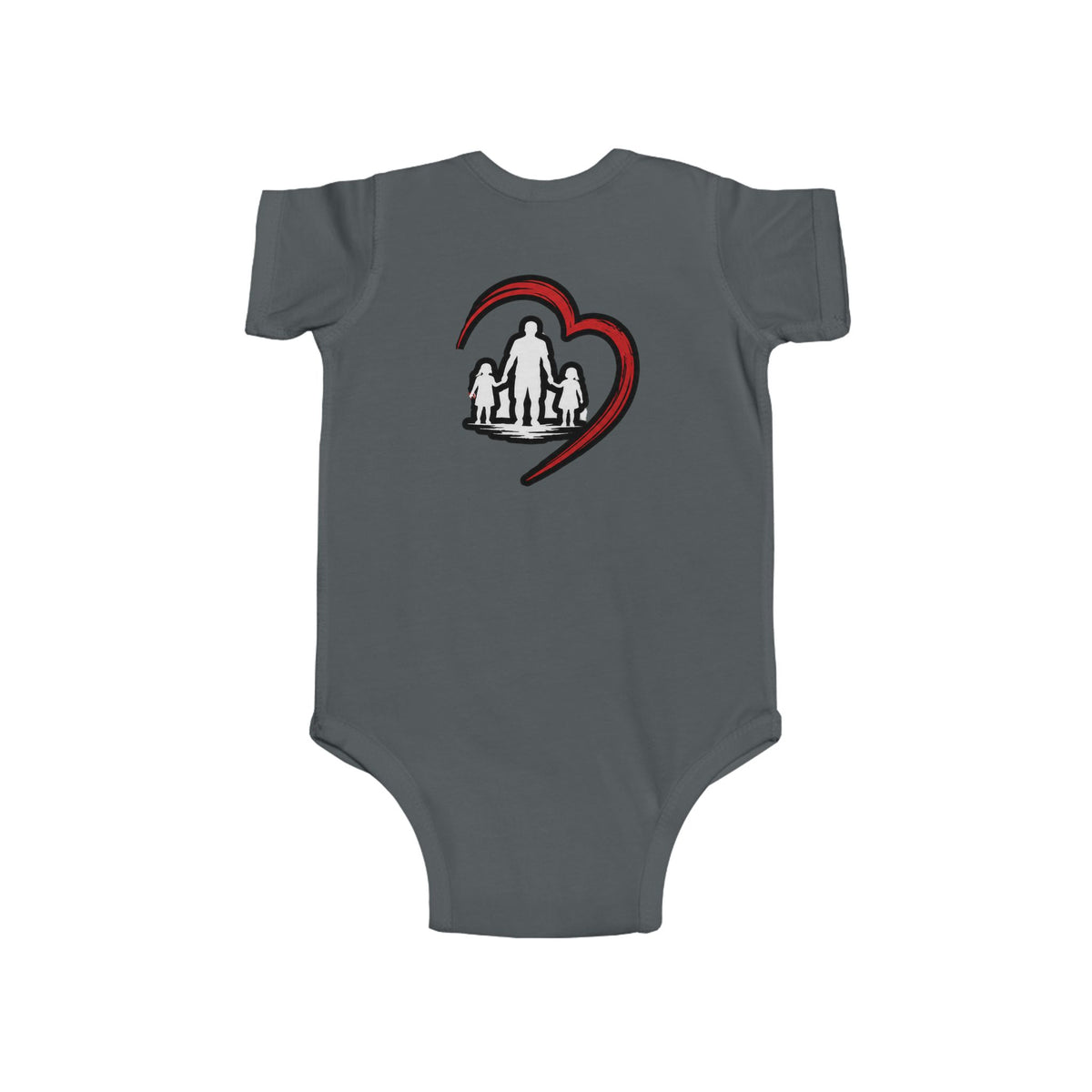 Baby Bodysuit - Superhero Teddy Bear with Heart Family Graphic
