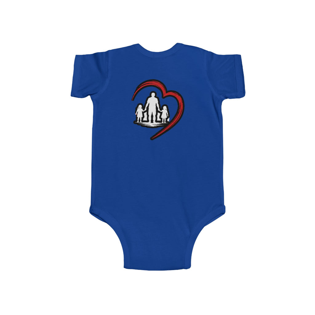 Baby Bodysuit - Superhero Teddy Bear with Heart Family Graphic