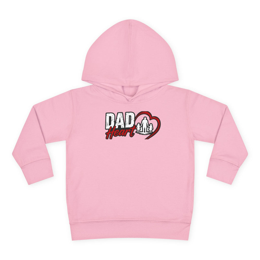 Toddler Hoodie — "Dad Heart" Superhero Bear Pullover