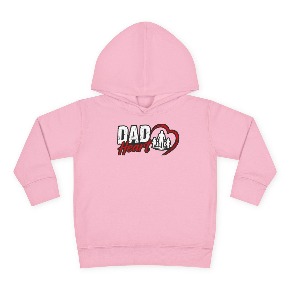 Toddler Hoodie — "Dad Heart" Superhero Bear Pullover
