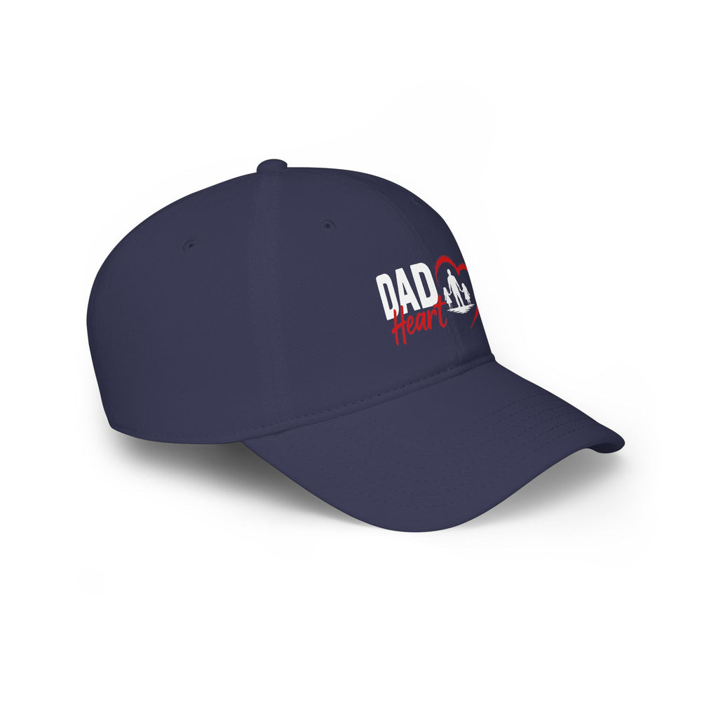 Dad Heart Baseball Cap — Father & Family Embroidered Low Profile Hat